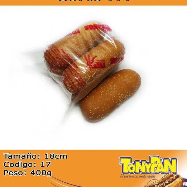 Pan Sándwich Corto Ajonjoli x 4 und
